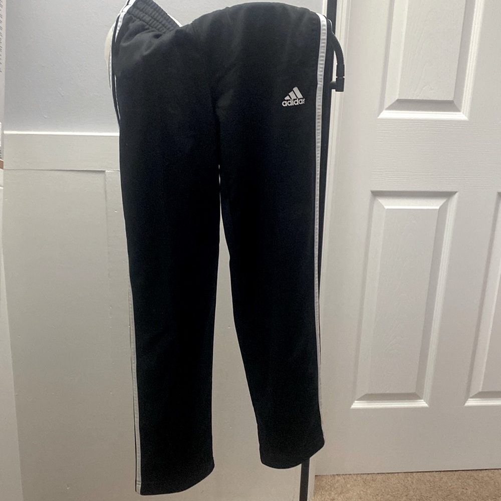 Adidas activewear pants. Kids 10/12 . Black & white.